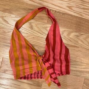 FARM Rio Multicolor Striped Halter Top